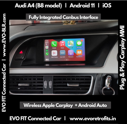 AUDI A4 B8 / B8.5 (2008-2015 model cars) EVO FIT MMI Interface Apple  Carplay Android Auto USB Media Reverse Camera Parking Guide Lines Bolt On  Media Upgrade - Evo Retrofits